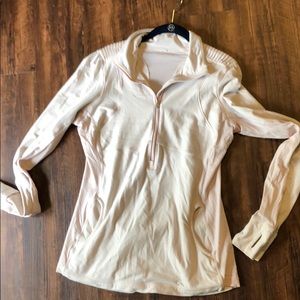 Pink lululemon half zip coverup. Size 8